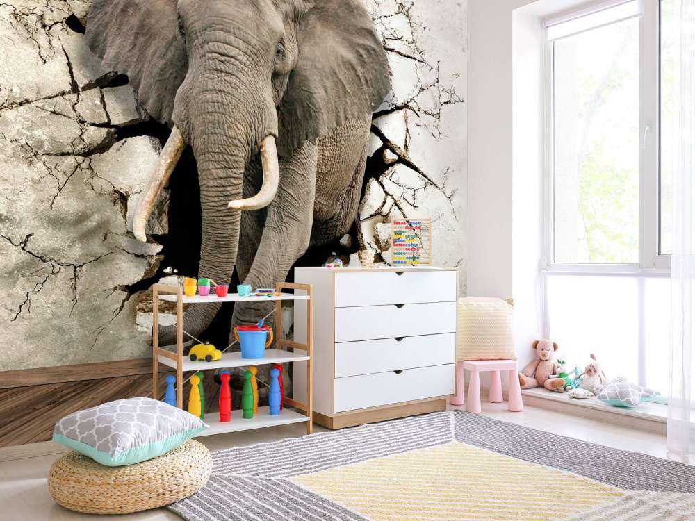 Wielki słoń z muru