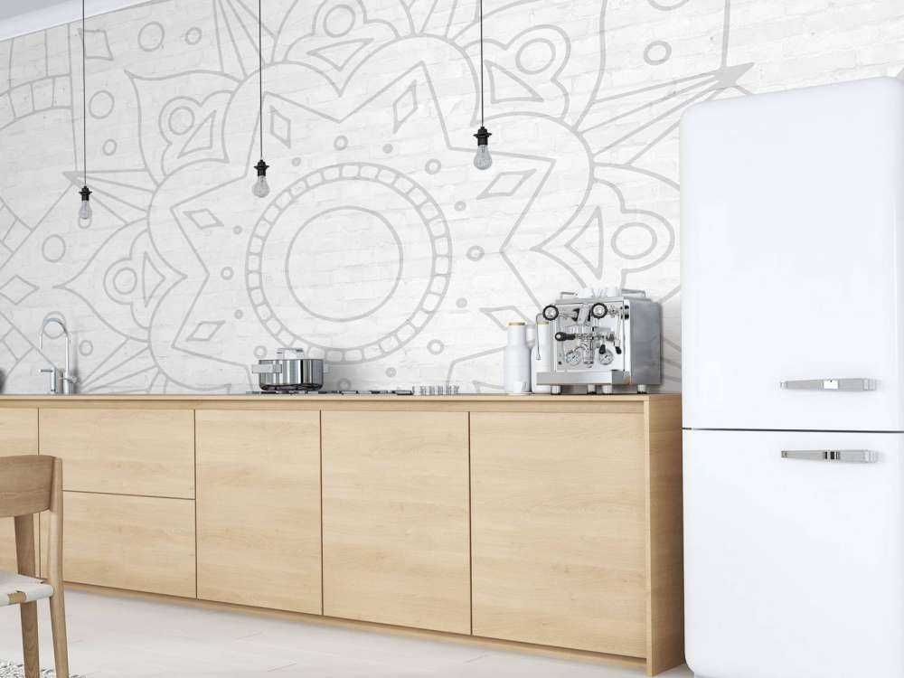 Geometryczna szara mandala