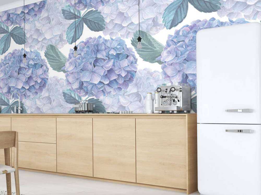 Krople Rosy na Hortensjach