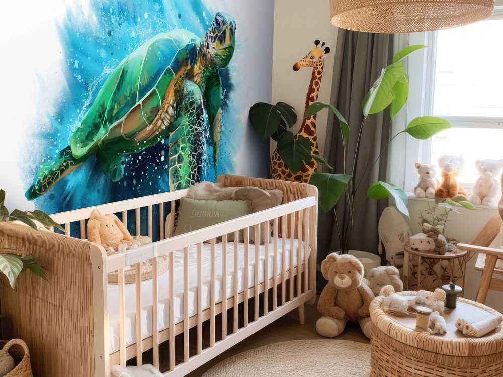 Narysowany żółw morski