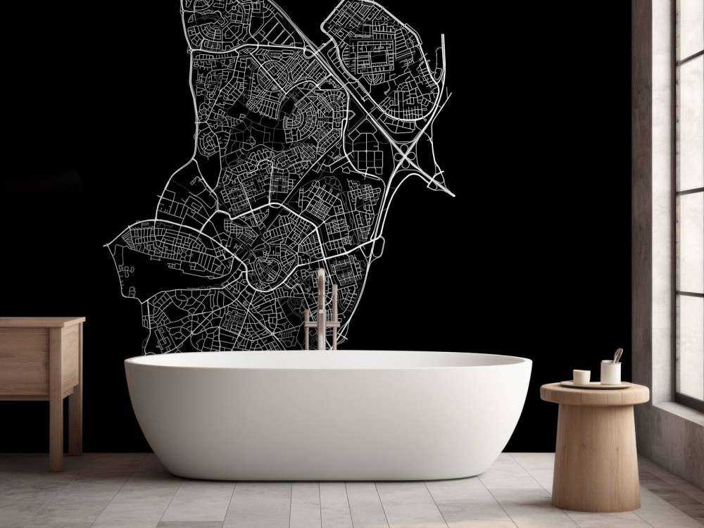 Mapa Amersfoort, czarna