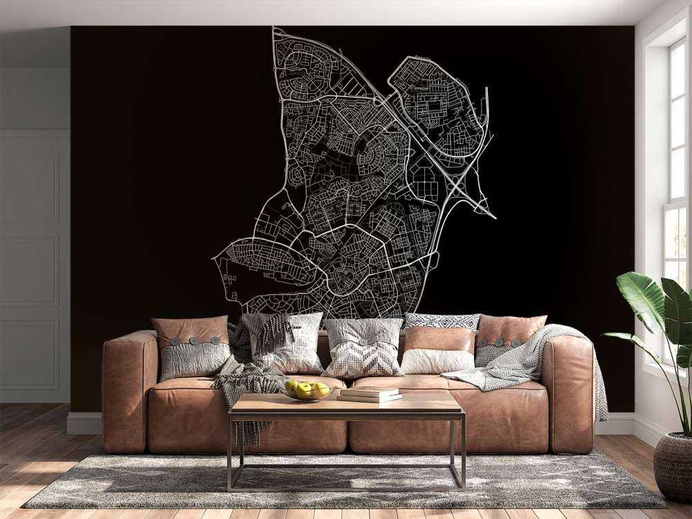 Mapa Amersfoort, czarna