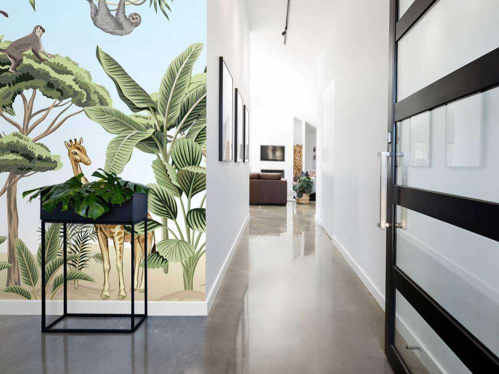 Wzór z zwierzętami z dżungli