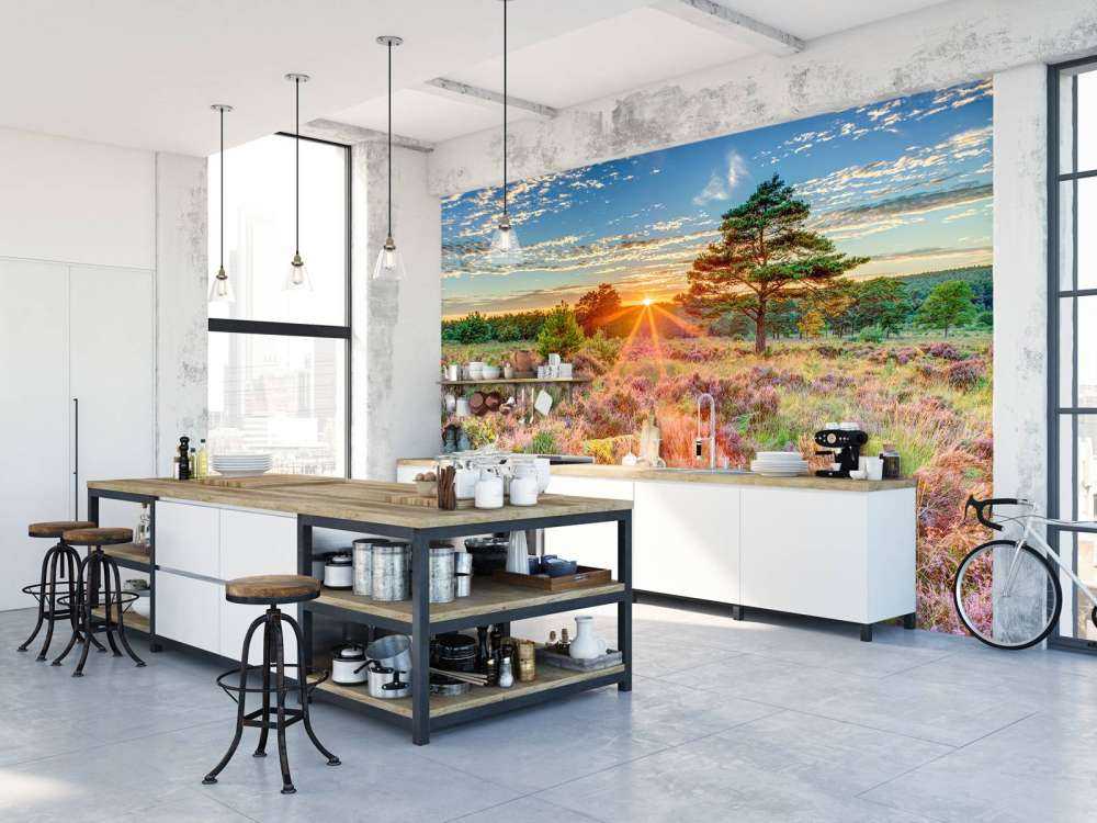 Zachód słońca na wsi