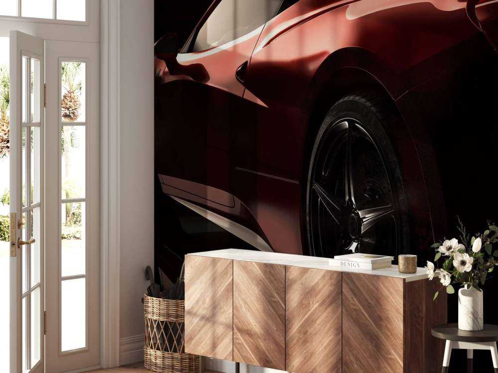 Czerwony samochód sportowy