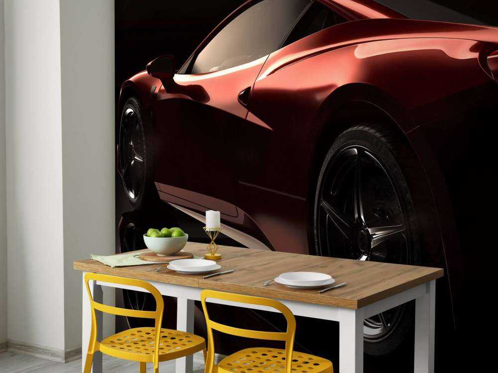 Czerwony samochód sportowy