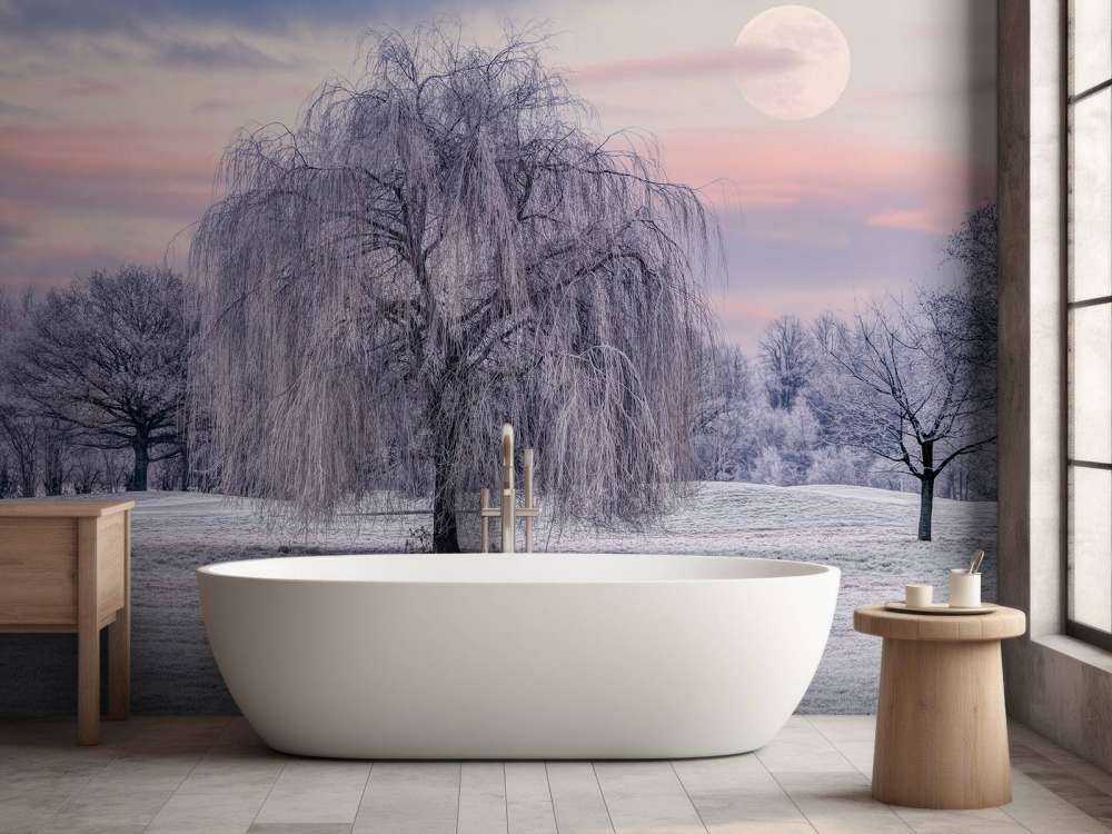 Drzewo pokryte mrozem