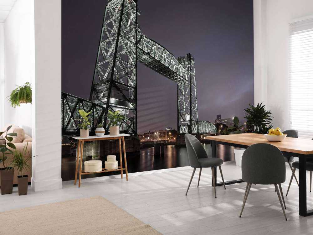 Dawny most kolejowy De Hef w Rotterdamie w kolorze 