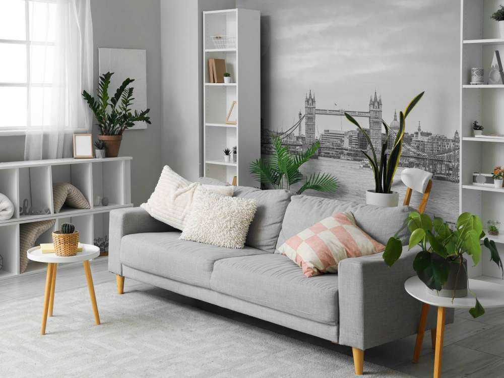 Pejzaż miejski Londynu w czerni i bieli