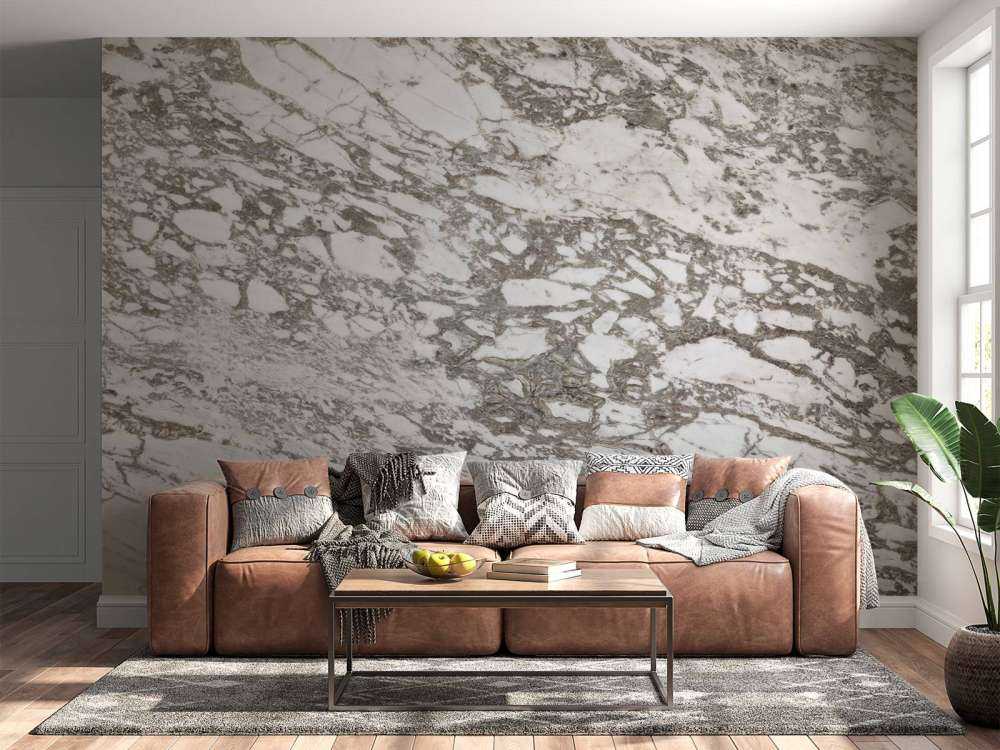 Biały marmur o gruboziarnistej strukturze