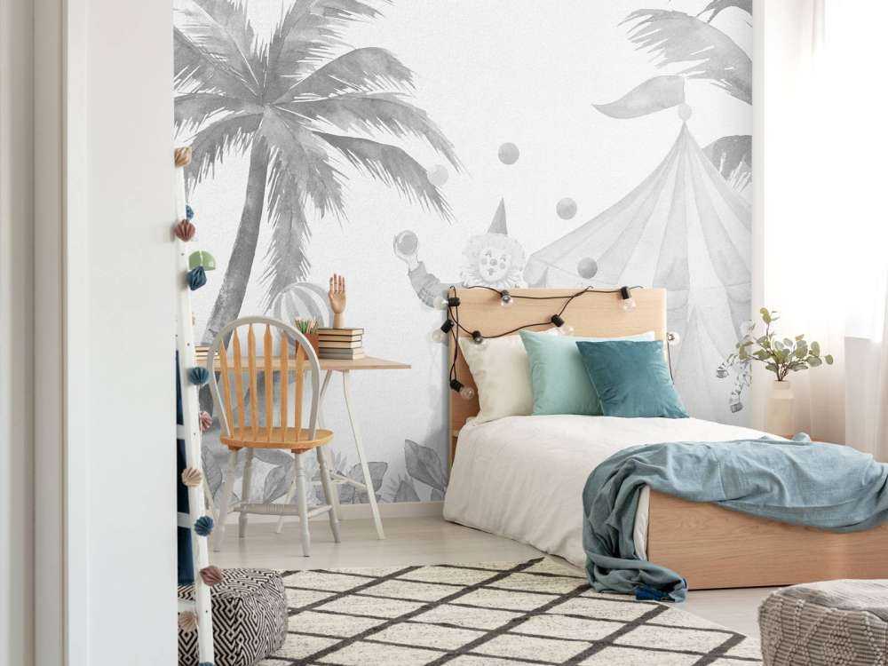 Wesołe zwierzęta cyrkowe szare