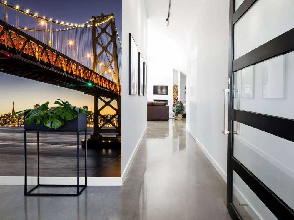 Most Bay Bridge z oświetleniem