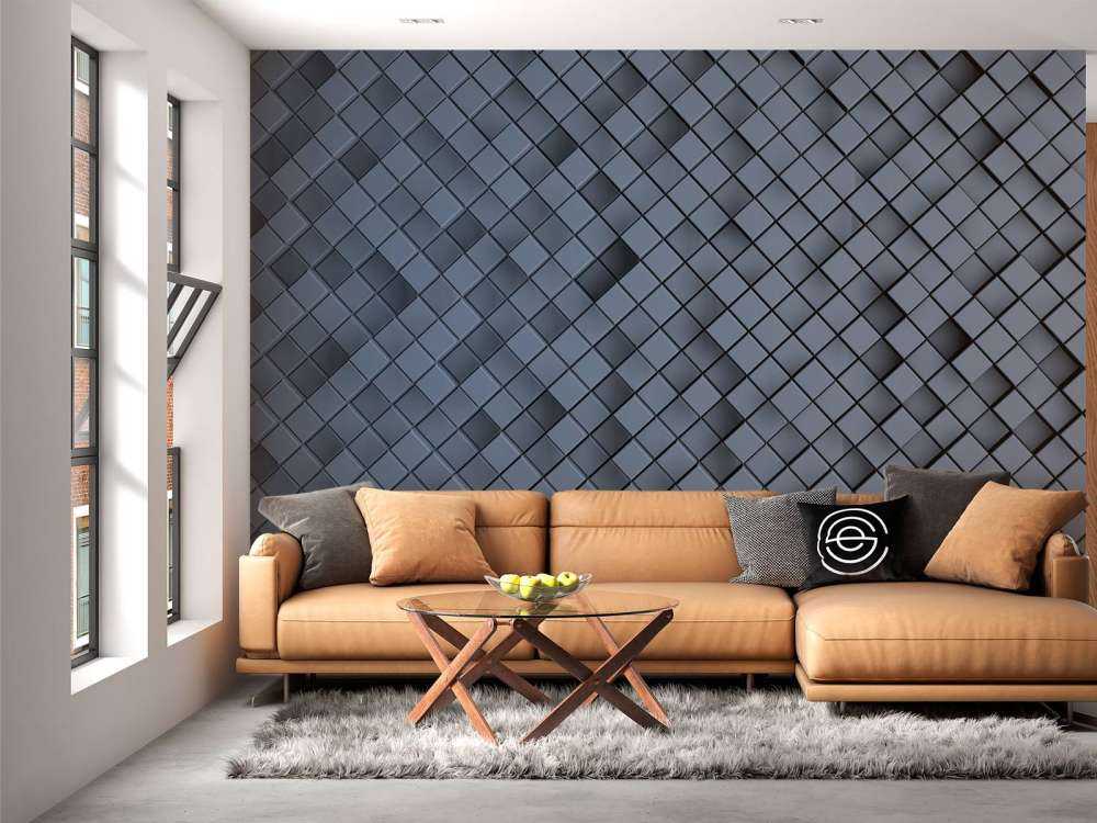 Niebieskie płytki 3D