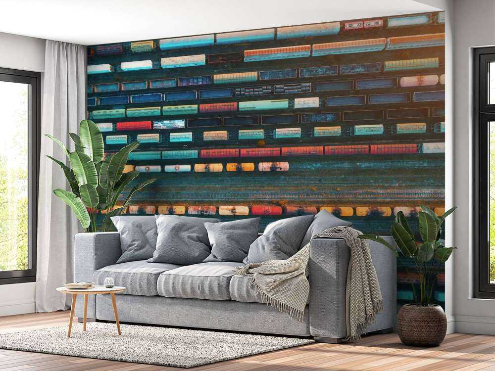 Wagony towarowe z widokiem z perspektywy kierowcy