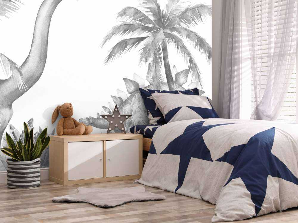 Dinozaury czarne i białe