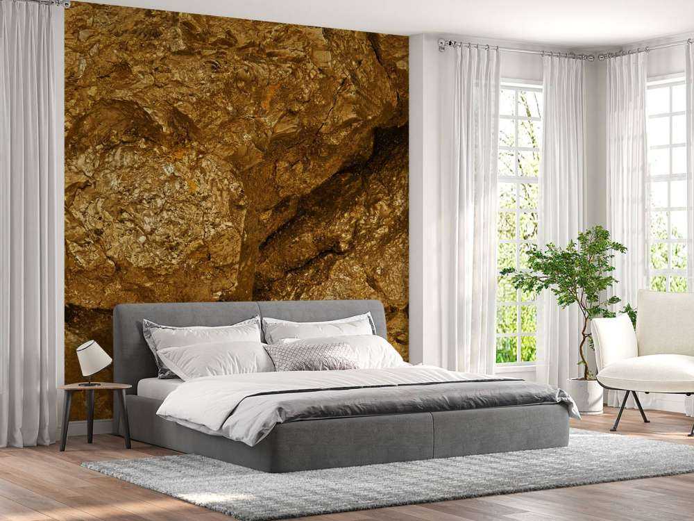 Zbliżenie na złoty kamień