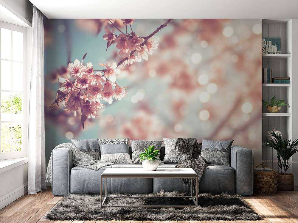 Zbliżenie na kwitnącą gałąź 