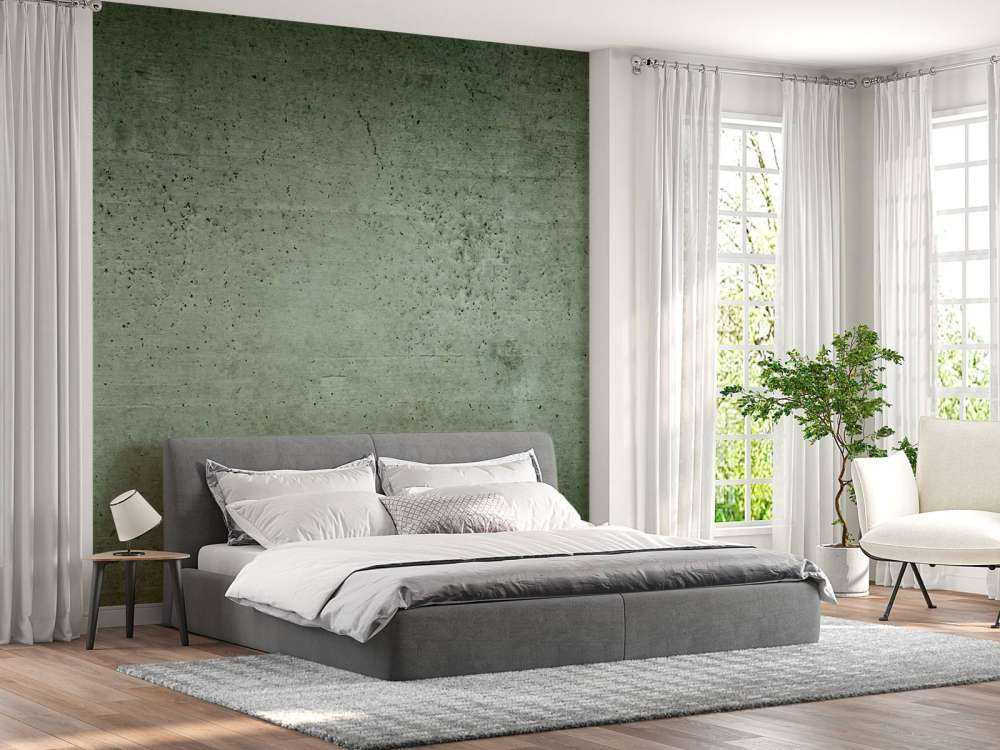 Zielona betonowa ściana