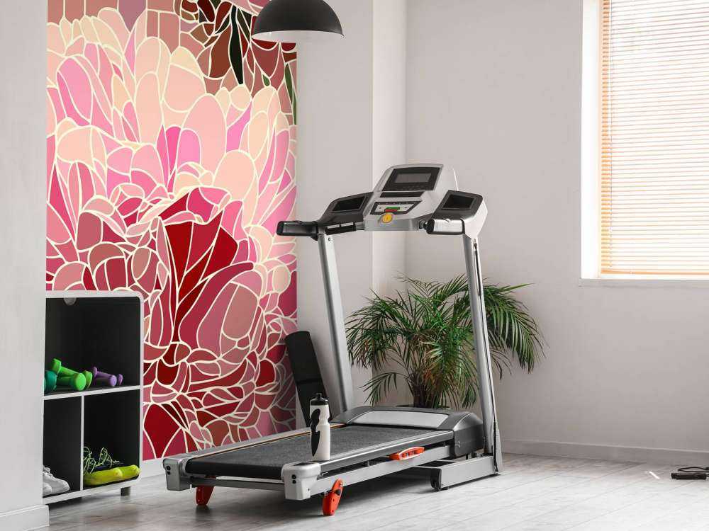 Mozaika z różowych kwiatów