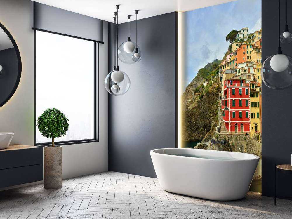 Włoskie domki na wybrzeżu