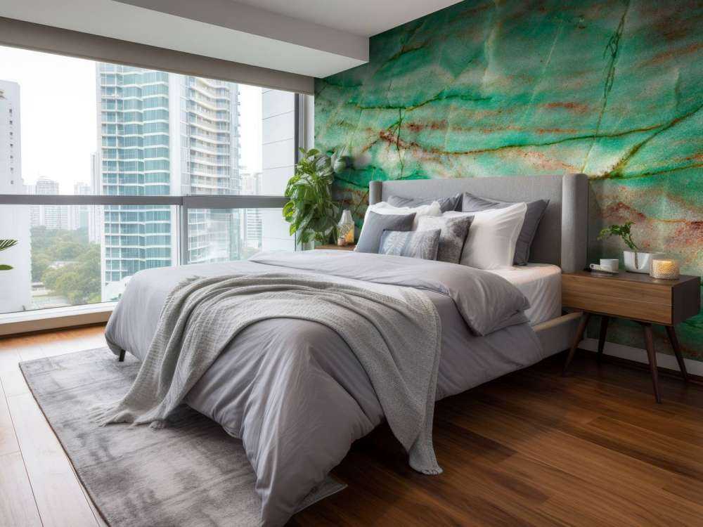 Marmur z zielonymi paskami