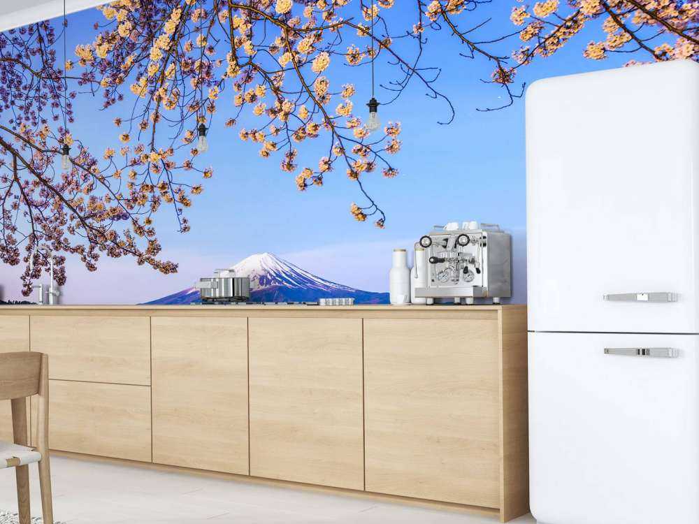 Góra Fuji na brzegu wody