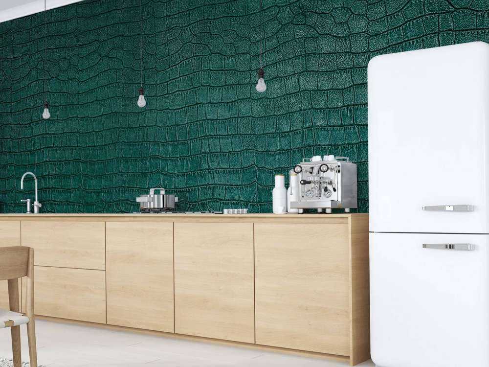 Skóra gada w kolorze zielonym