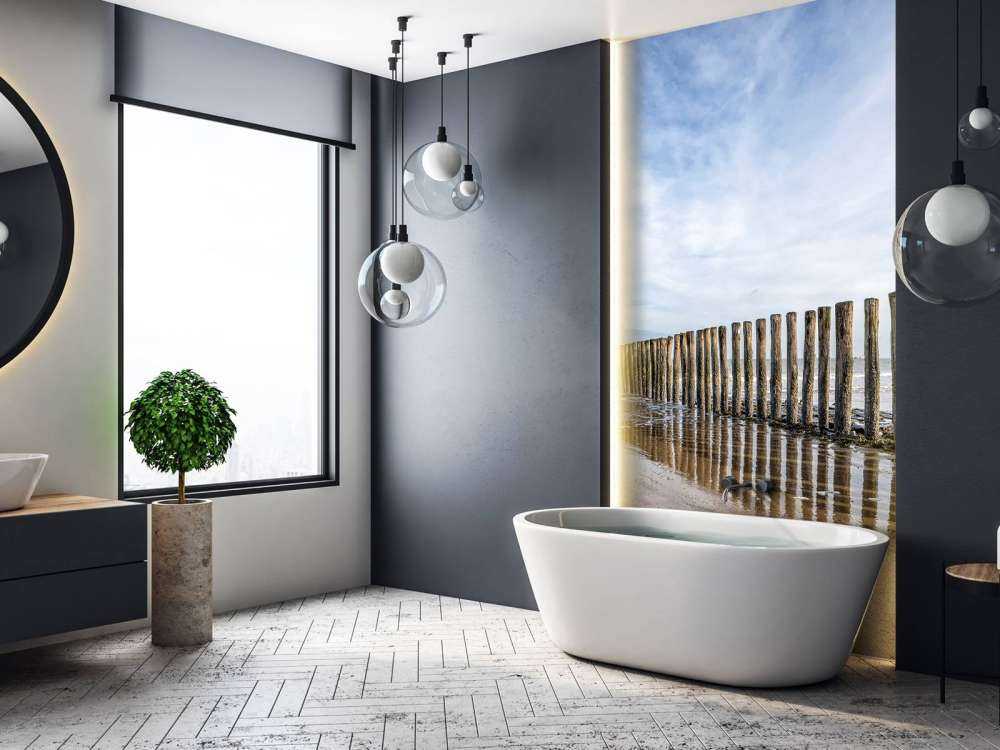 Drewniany falochronu na wybrzeżu w pobliżu Cadzand-Bad - NL