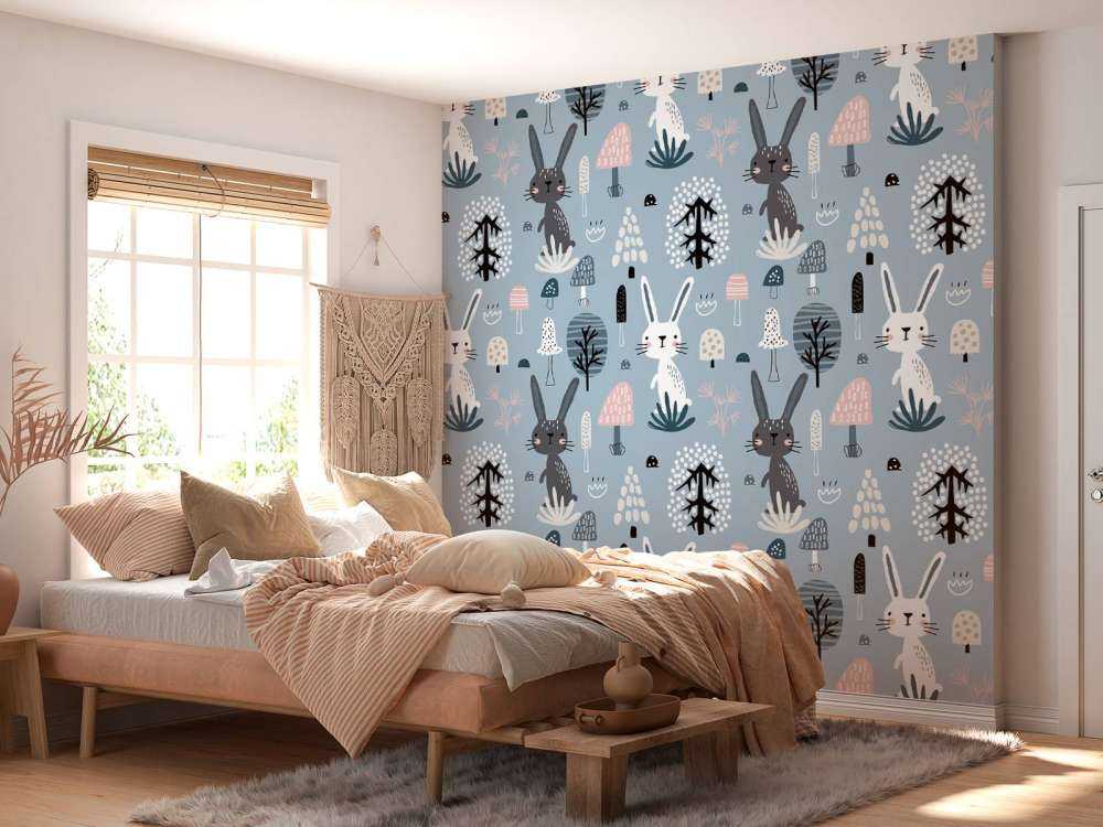 Niebieski wzór królika