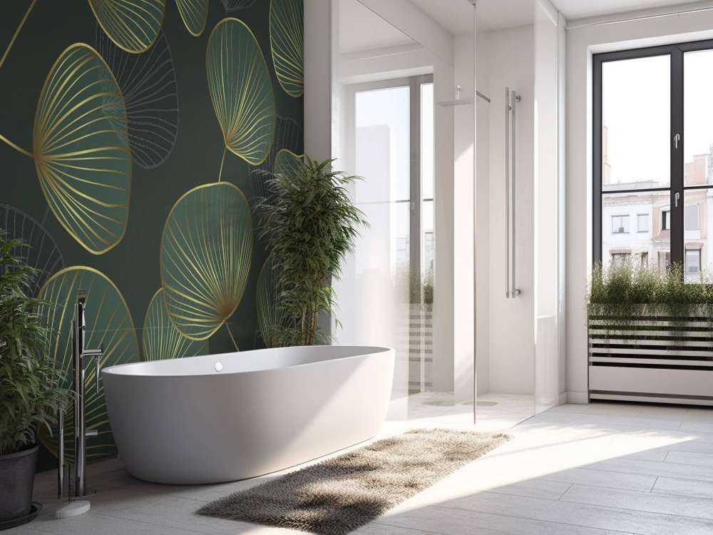 Ozdobne liście z dodatkiem złota