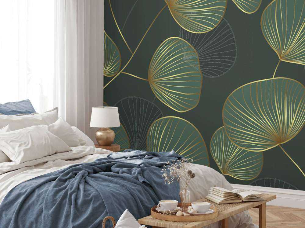 Ozdobne liście z dodatkiem złota