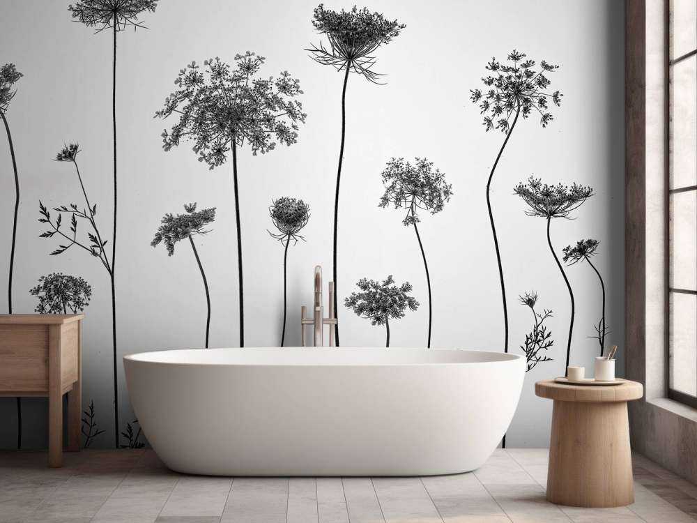 Trybula leśna w czerni i bieli