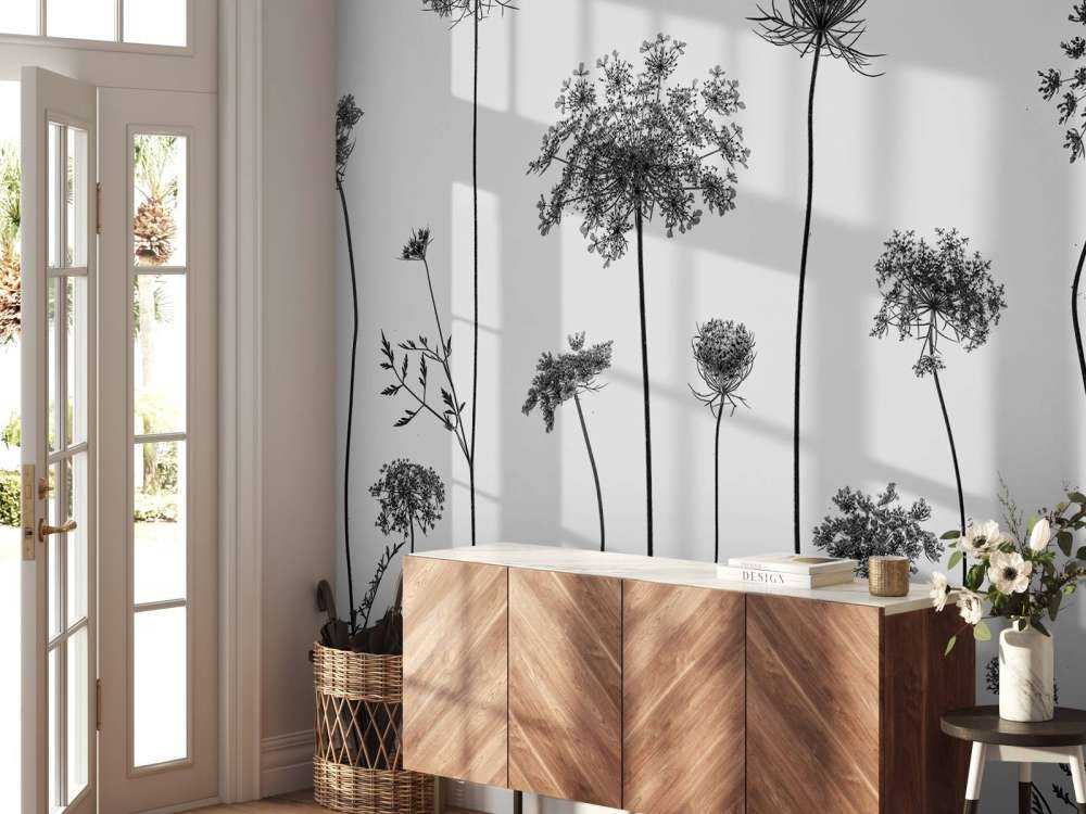 Trybula leśna w czerni i bieli