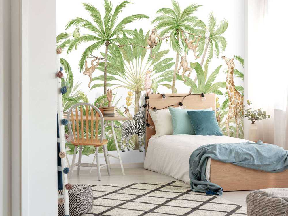 Akwarelowe zwierzęta z dżungli