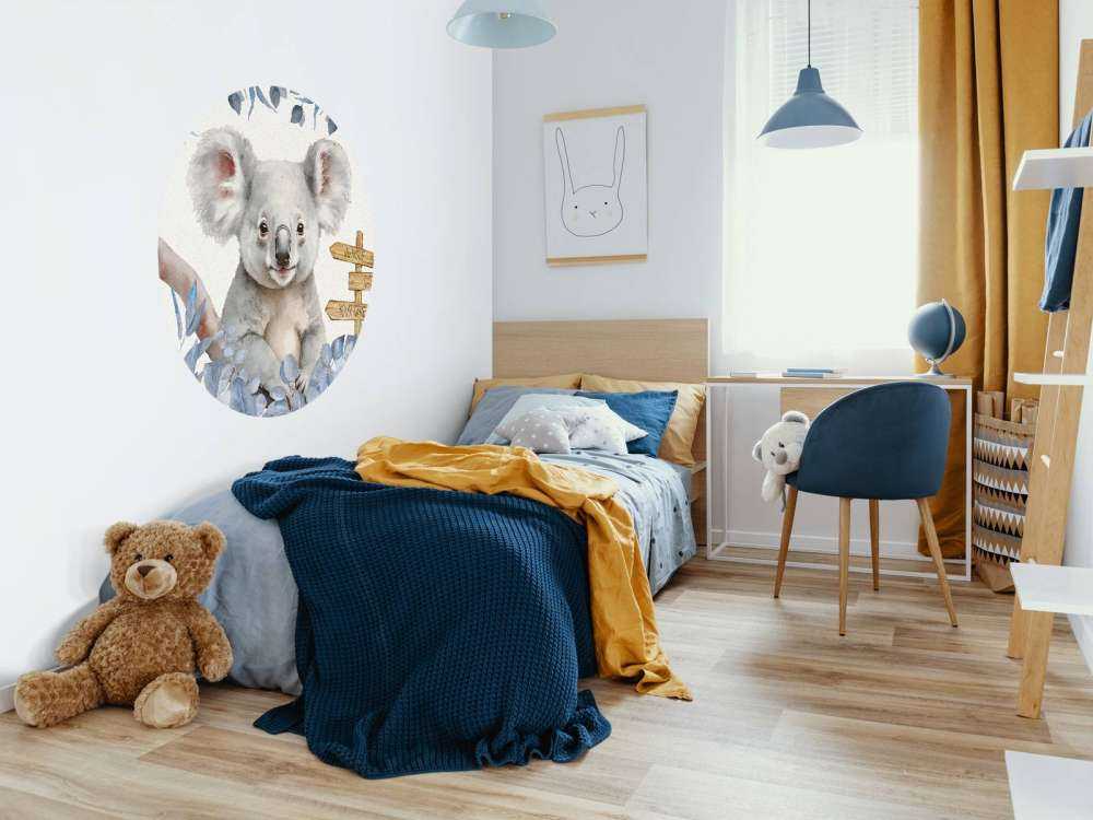 Dziecko koala w dżungli niebieskie