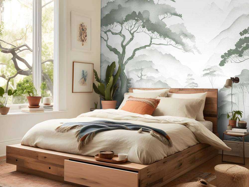 Mglista Dolina Górska, zielony