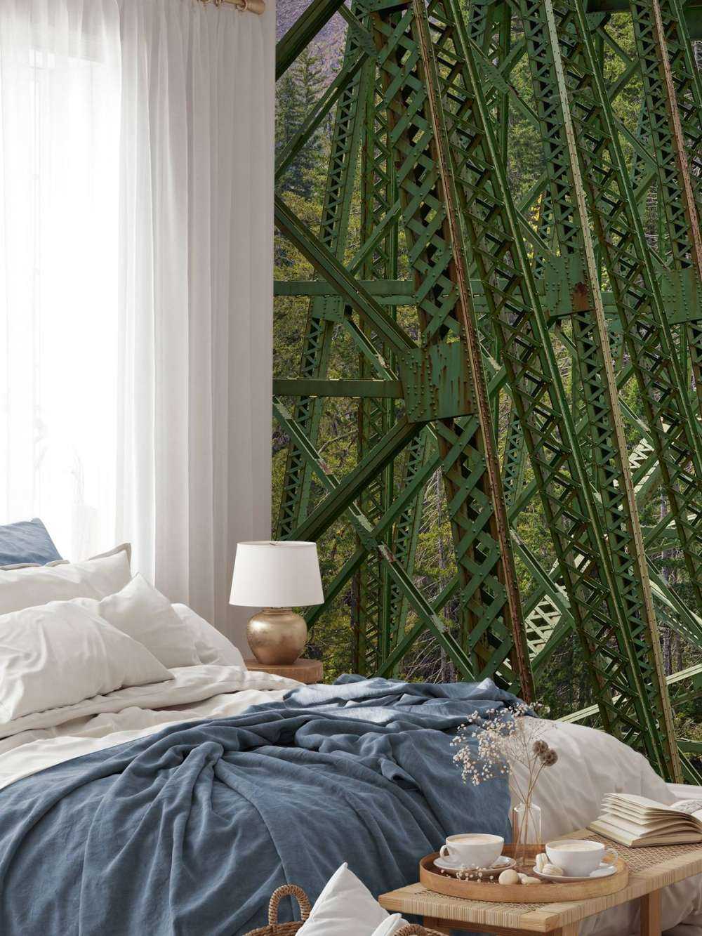 Stary most kolejowy o konstrukcji stalowej