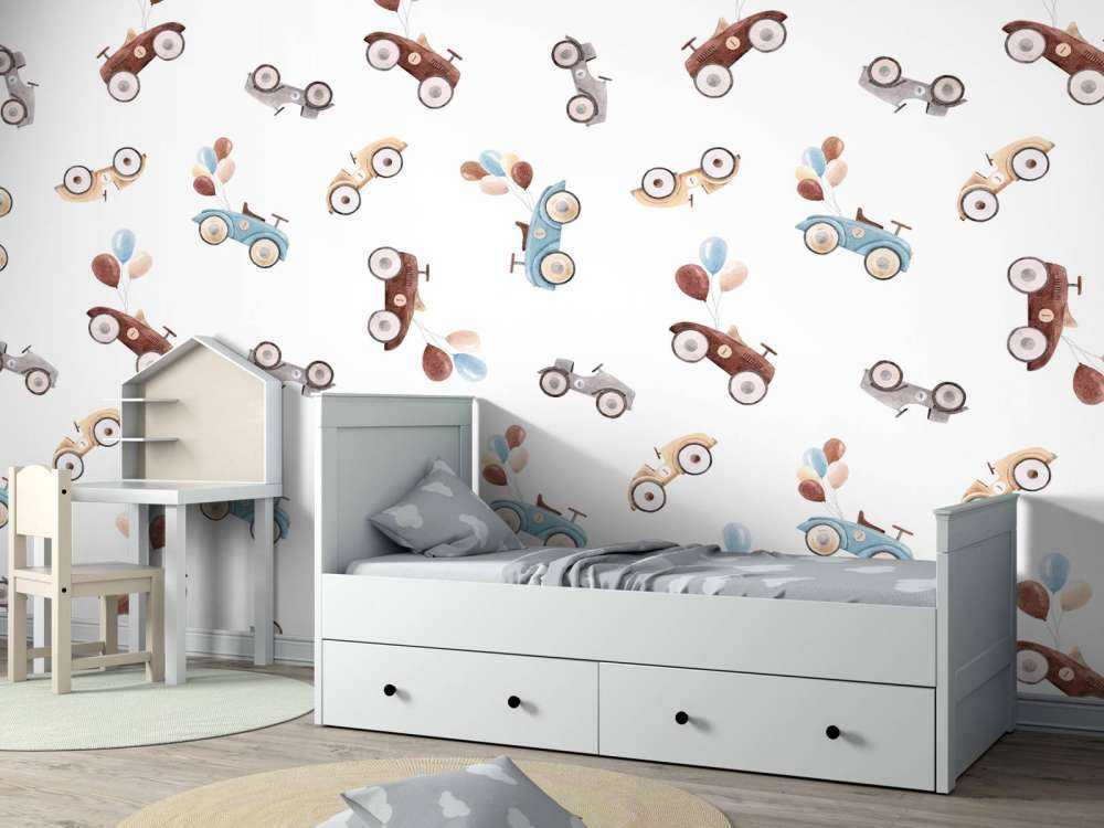 Samochody namalowane akwarelą