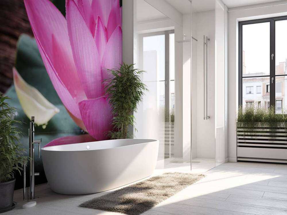 Zbliżenie różowy lotos