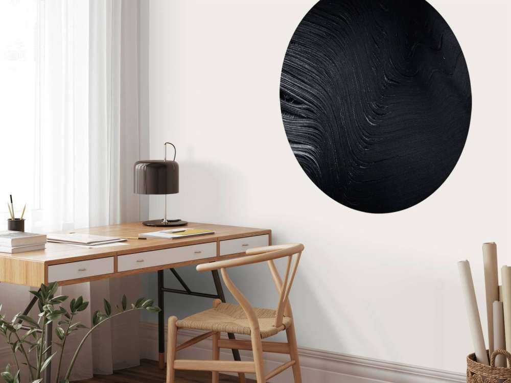 Stary liść palmowy w kolorze czarno-białym