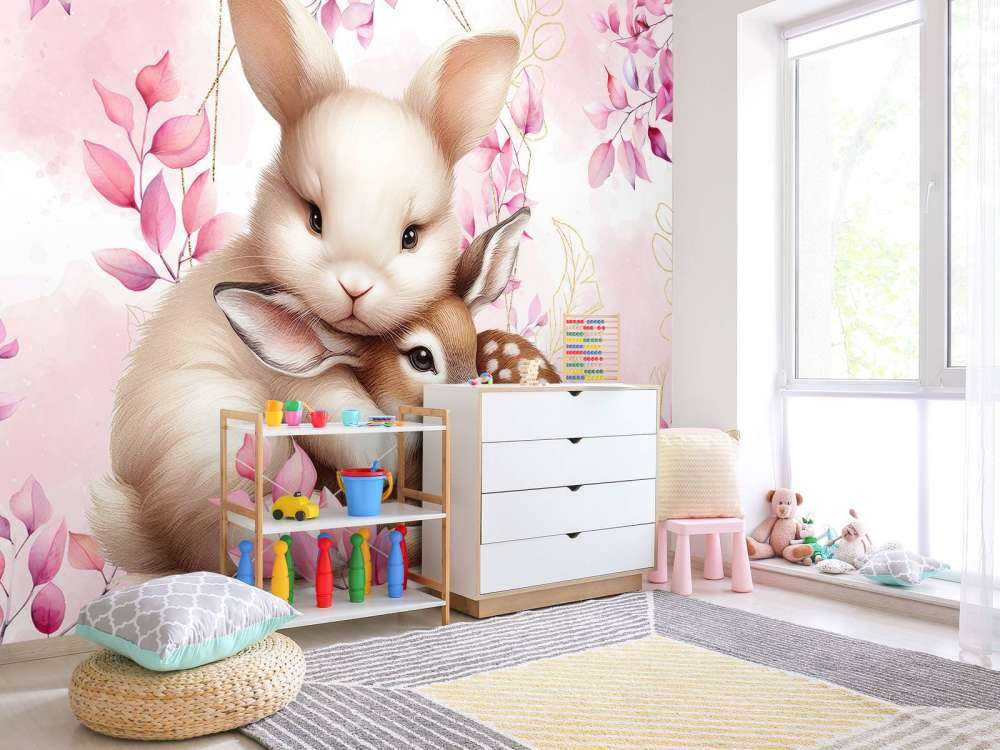 Kochający królik i jelonek