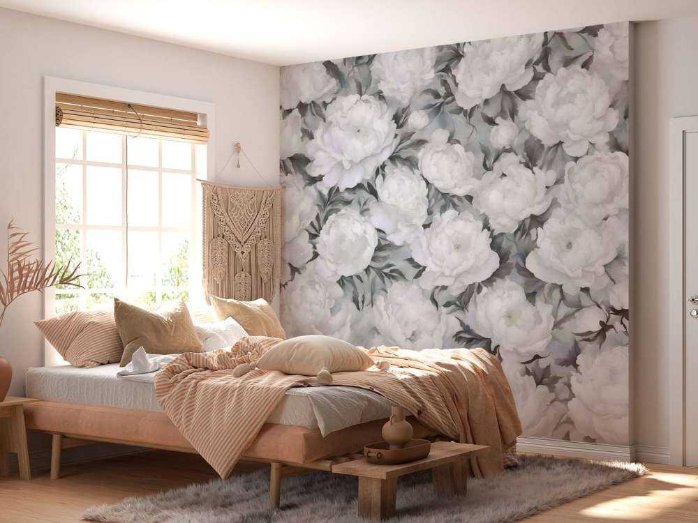 Ściana Peonii Niebieska