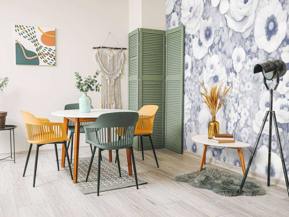 Poppy Tale Monochromatyczny Niebieski