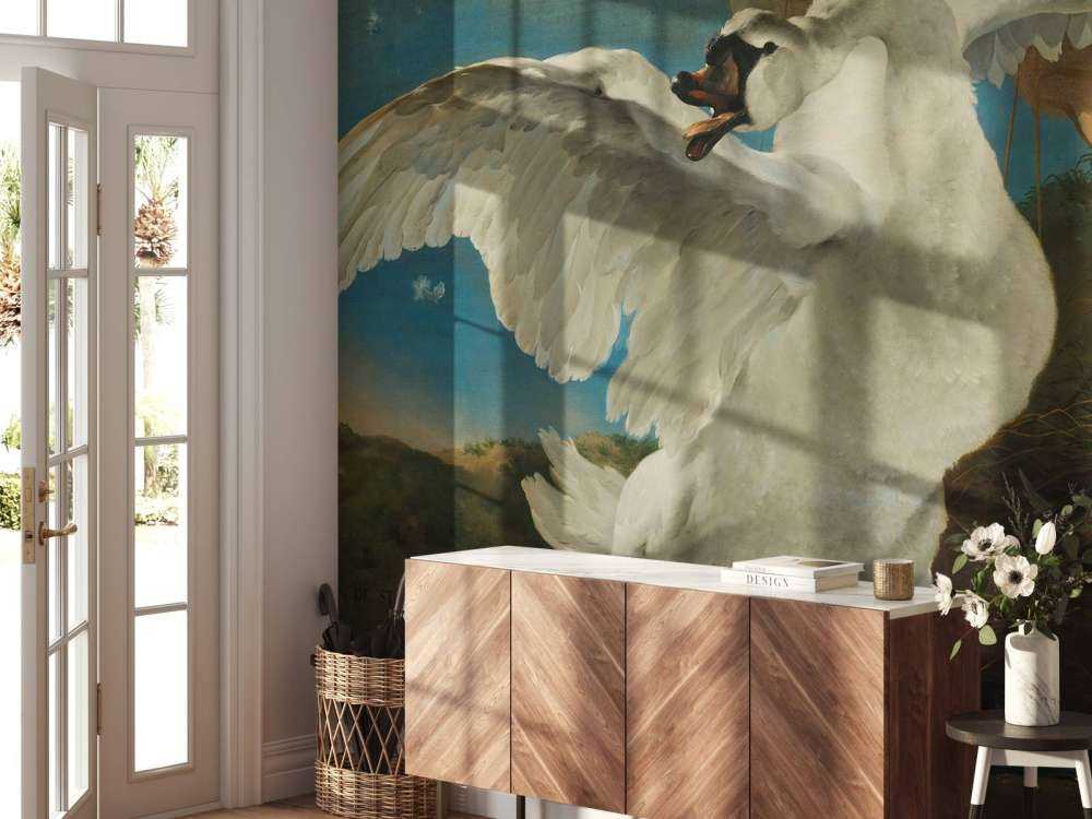 Zagrożony łabędź