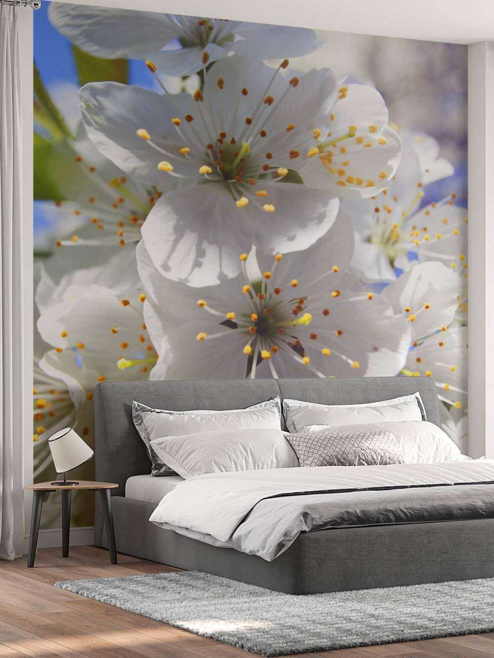 Zbliżenie na białe kwiaty