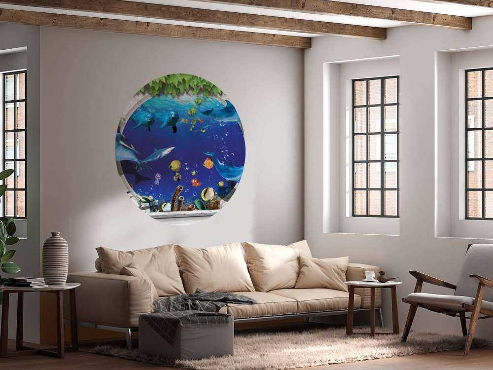 Delfiny przez ścianę