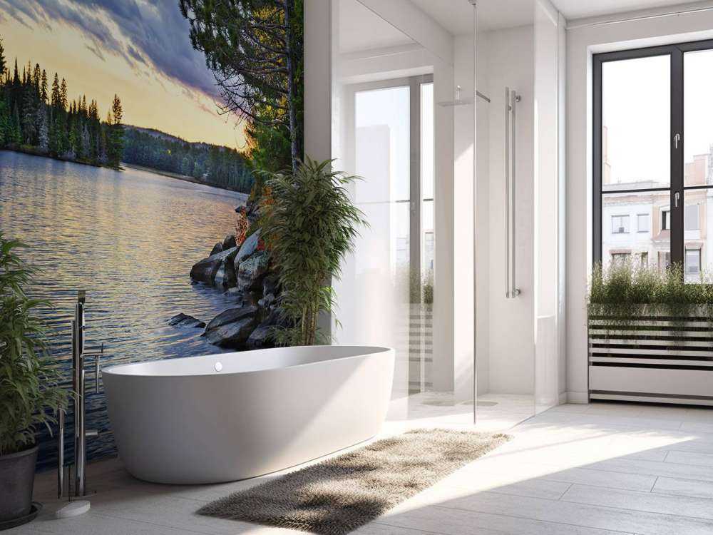 Zachód słońca nad jeziorem