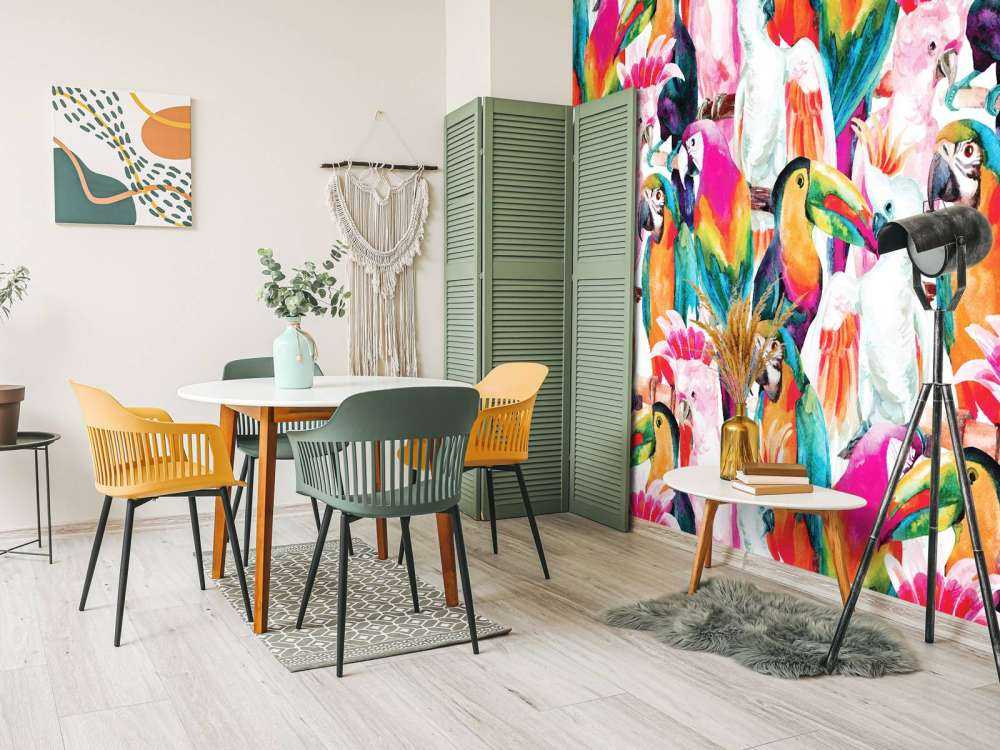 Tropikalne kolorowe ptaki