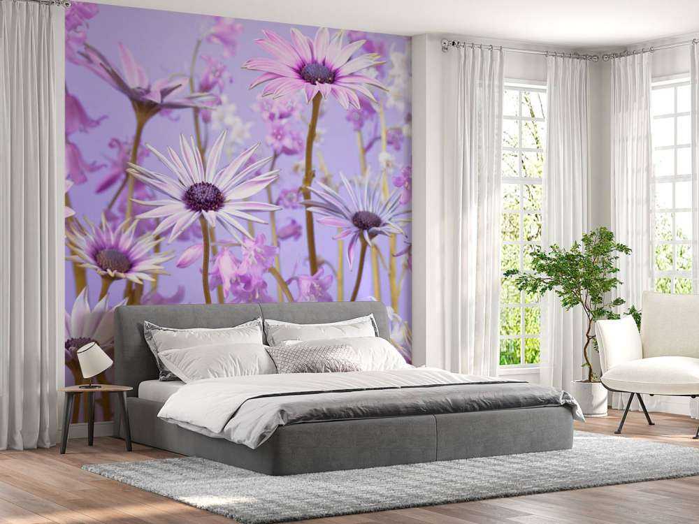 Kolorowe fioletowe kwiaty