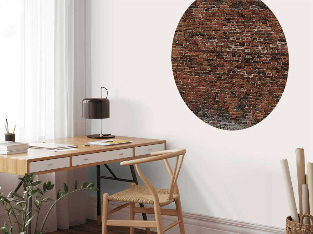 Stary odrestaurowany mur z cegły